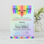 Crayola Rainbow Enseignant Invitation de graduatio (Debout devant)