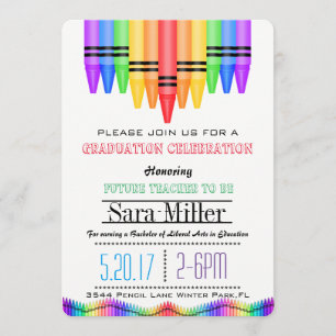 Crayola Rainbow Teacher Afstuderen Kaart