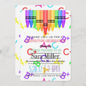 Crayola Rainbow Teacher Afstuderen Kaart (Voorkant / Achterkant)