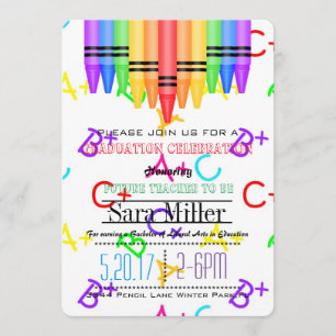 Crayola Rainbow Teacher Afstuderen Kaart