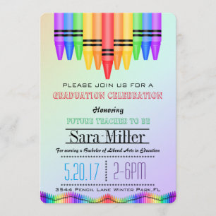 Crayola Rainbow Teacher Afstuderen Kaart