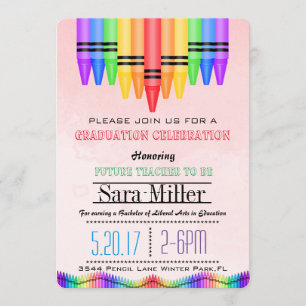Crayola Rainbow Teacher Afstuderen Kaart