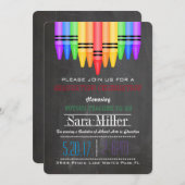 Crayola Rainbow Teacher Afstuderen Kaart (Voorkant / Achterkant)