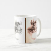 Crayon à lèvres et nez Dessin Art Mug (Devant droit)