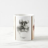 Crayon à lèvres et nez Dessin Art Mug (Centre)