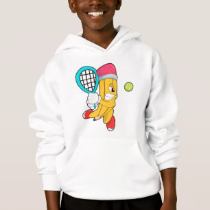 Crayon au tennis avec raquette de tennis