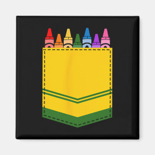 Crayon Box Pocket Teacher Gift Kostuum Magneet