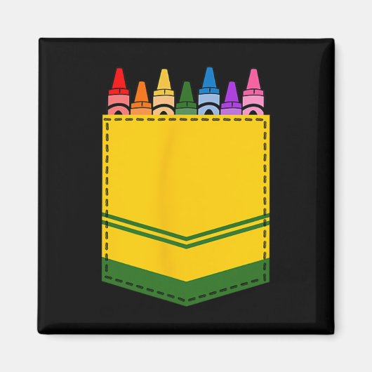 Crayon Box Pocket Teacher Gift Kostuum Magneet (Voorkant)