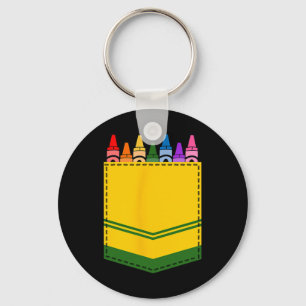Crayon Box Pocket Teacher Gift Kostuum Sleutelhanger