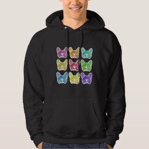 Crayon Box Waterverf French bulledogs Hoodie