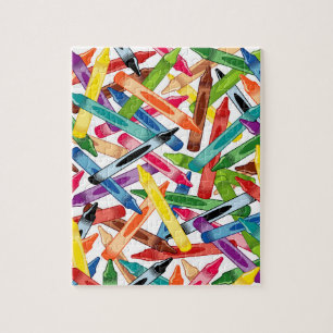 Crayon Challenge, witte achtergrond, Legpuzzel