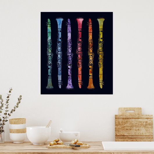 Crayon Clarinets Poster (Keuken)