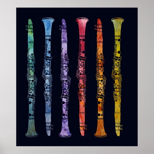 Crayon Clarinets Poster (Voorkant)