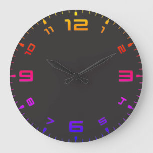 Crayon Color Black Wall Horloge