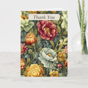 Crayon coloré Carte de remerciements Fleurs dessin