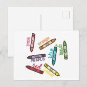 Crayon Colors Briefkaart (Voorkant / Achterkant)