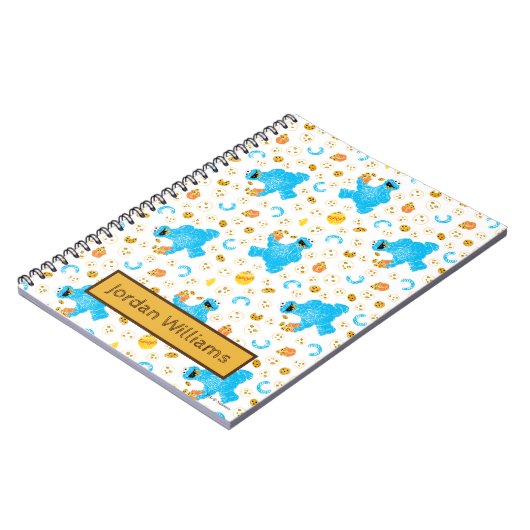 Crayon Cookie Monster Cookie Patroon Notitieboek (Linkerzijde)