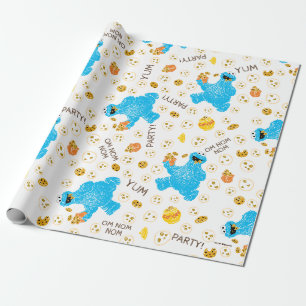 Crayon Cookie Monster Cookie Pattern Cadeaupapier