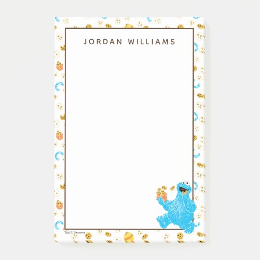 Crayon Cookie Monster Koekje Patroon Post-it® Notes (Voorkant)