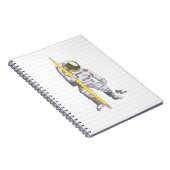Crayon d'astronaute et carnet de papier (Côté Droit)