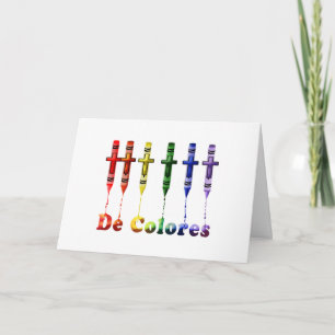 Crayon DE Colores Note Kaart met Kleurpotloden