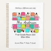 Crayon de couleur Professeur Nom Classe (Devant)