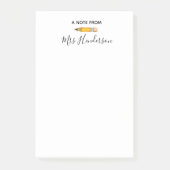 Crayon de note de post-it de cadeau de professeur (Devant)