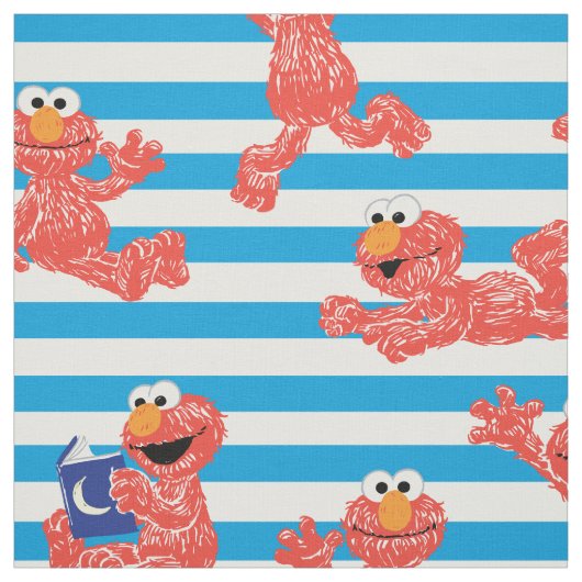 Crayon Elmo Stripe Pattern Stof (Swatch)