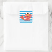 Crayon Elmo Stripe Pattern Vierkante Sticker (Tas)
