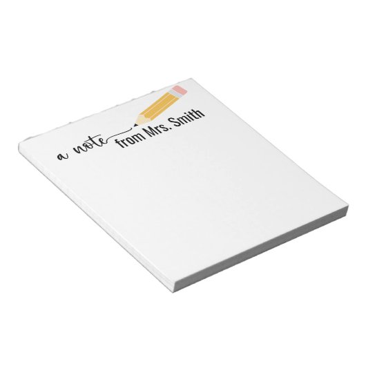 Crayon enseignant "Une note de" Bloc-notes (Incliné)