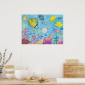 Crayon Fish #4 - Poster (Keuken)