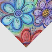 Crayon Flowers Tissuepapier (Detail)