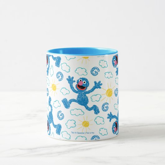 Crayon Grover Sunshine Pattern Mok (Midden)