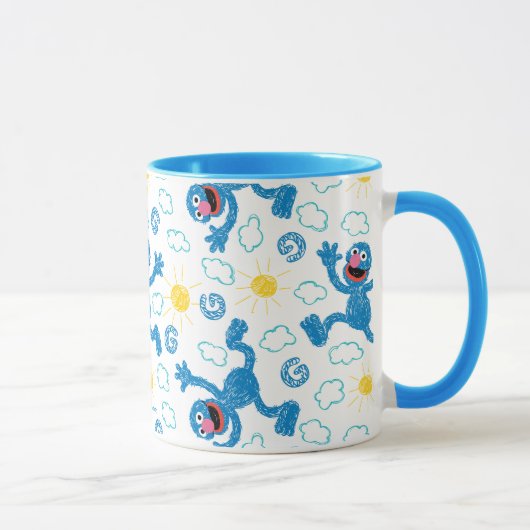 Crayon Grover Sunshine Pattern Mok (Rechts)