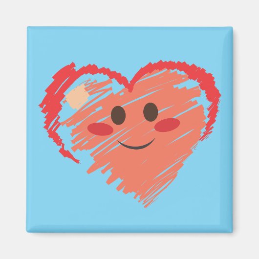 Crayon Heart Magneet (Voorkant)