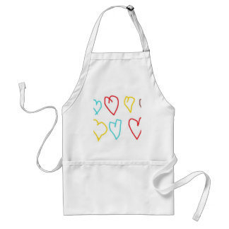 Crayon Hearts Standaard Schort