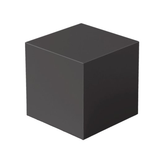 Crayon Kleur Black Cube Box Kubus (Voorkant hoekig)