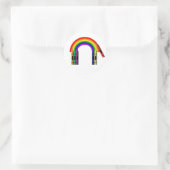 Crayon Kleur een regenboog Sticker (Tas)