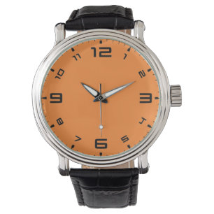 Crayon Kleur Sinaasappel Mode Horloge, Kies Stijl Horloge