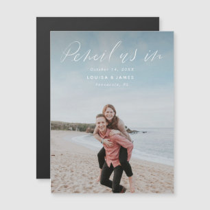 Crayon magnétique nous dans Save the Date Carte ph