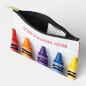 Crayon Notebook Paper Zippered Pouch Etui (Open)