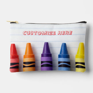 Crayon Notebook Paper Zippered Pouch Etui