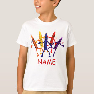Crayon Party Kinder naam T-Shirt