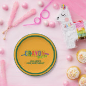 Crayon Party Papieren Bordje (Feest)