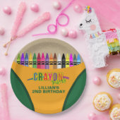 Crayon Party Papieren Bordje (Feest)
