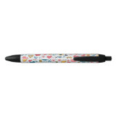 Crayon Pastel Hart & bloemen Zwarte Inkt Pen (Achterkant)