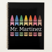 Crayon Personnalisé Nom de l'enseignant Mignon Dos (Devant)