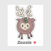 Crayon Reindeer Sticker (Vel)