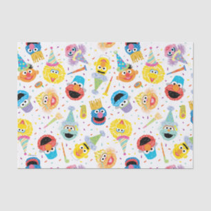 Crayon Sesame Pals Party Patroon Tissuepapier