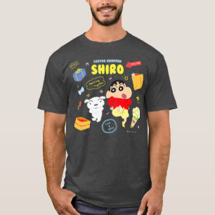 Crayon Shin-chan happy Shiro Dance samen T-shirt